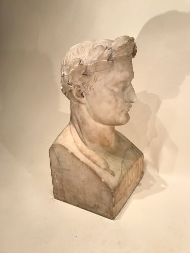 Buste de Napoléon lauré en Hermès, époque Empire - Empire