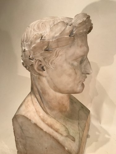 Empire - Buste de Napoléon lauré en Hermès, époque Empire