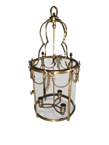 Petite lanterne d’alcôve en bronze doré, Paris époque Louis XVI vers 1775