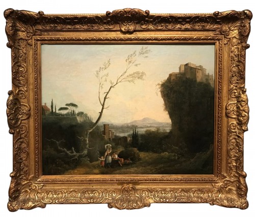 Jules-César Denis Van Loo - Paysage de Tivoli daté 1781