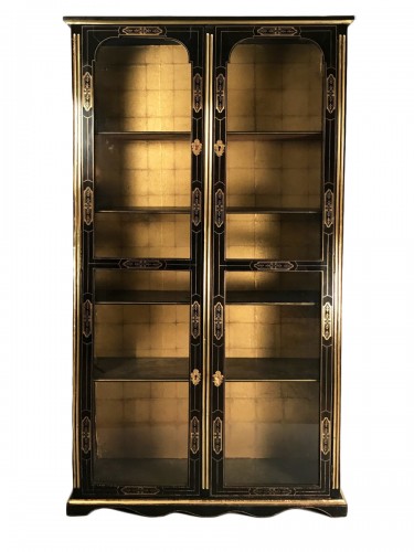 Bibliothèque en armoire en marqueterie Boulle, Paris époque Louis XIV