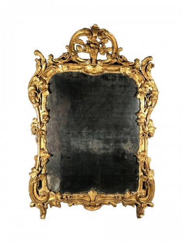 Miroir en bois doré, Provence époque Louis XV