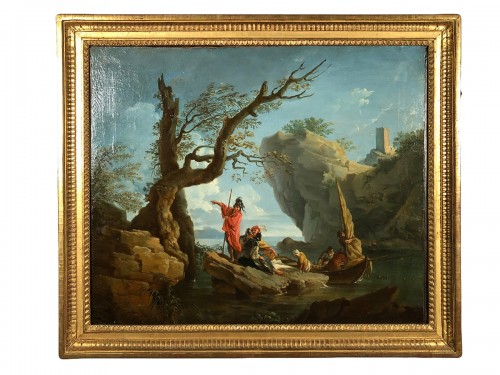 Le débarquement des soldats dans une crique - Ecole Provençale vers 1780