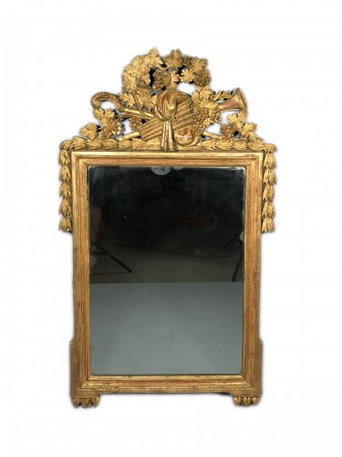 Miroir de mariage en bois doré, Provence époque Louis XVI vers 1780