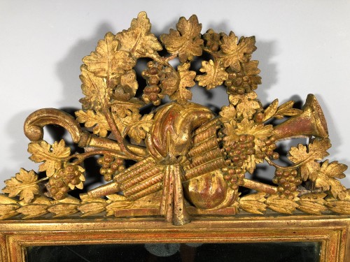 Miroir de mariage en bois doré, Provence époque Louis XVI vers 1780 - Miroirs, Trumeaux Style Louis XVI