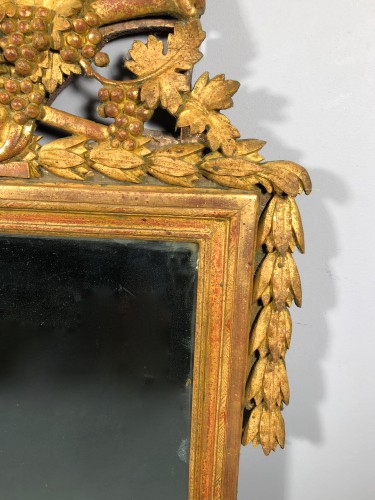 Miroirs, Trumeaux  - Miroir de mariage en bois doré, Provence époque Louis XVI vers 1780