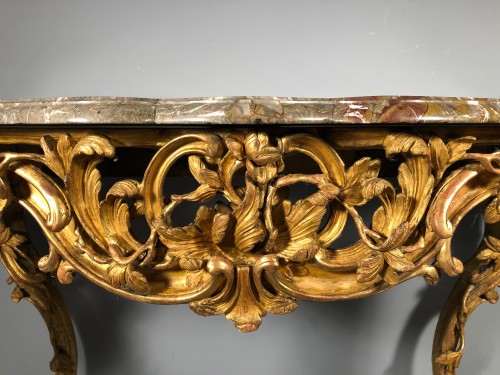 Table en console en bois doré, Provence époque Louis XV vers 1760 - Franck Baptiste Provence