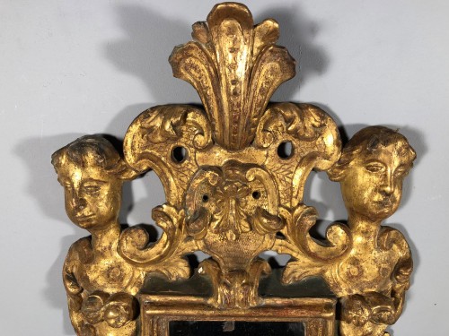 Paire de miroirs en bois doré, Italie 18e siècle - Franck Baptiste Provence