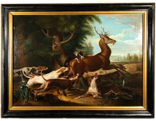 Le débuché du cerf - Atelier de François Desportes vers 1720