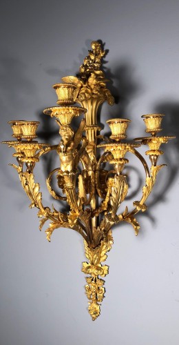 Paire d’appliques aux tourtereaux par Feuchère, début du 19e siècle - Franck Baptiste Provence