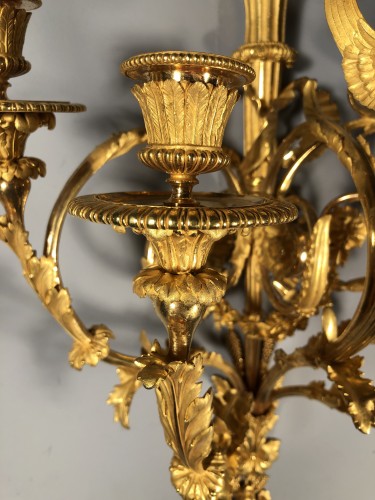 Restauration - Charles X - Paire d’appliques aux tourtereaux par Feuchère, début du 19e siècle