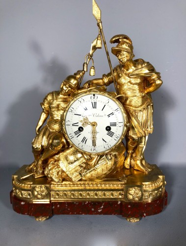 Pendule aux deux soldats romains, Paris vers 1775 - Horlogerie Style Transition