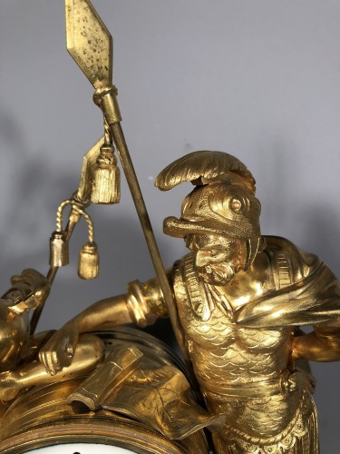 Antiquités - Pendule aux deux soldats romains, Paris vers 1775