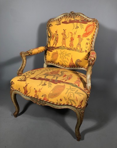 Antiquités - Paire de fauteuils à la reine par Jean Sené, ép Louis XV vers 1750
