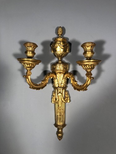 XVIIIe siècle - Paire d’appliques à la grecque, d’après J.L Prieur vers 1770