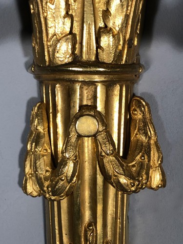 Antiquités - Paire d’appliques à la grecque, d’après J.L Prieur vers 1770