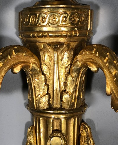 Antiquités - Paire d’appliques à la grecque, d’après J.L Prieur vers 1770