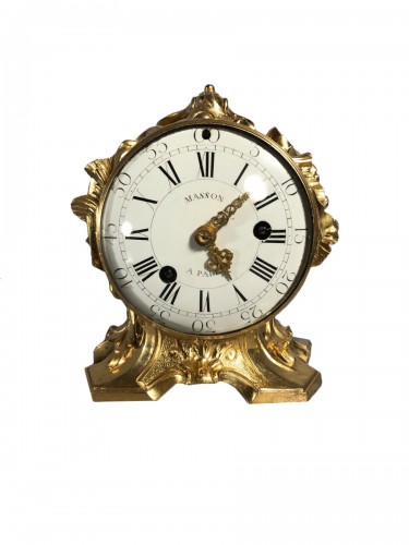 Petit cartel de voyage en bronze, Paris époque Louis XV