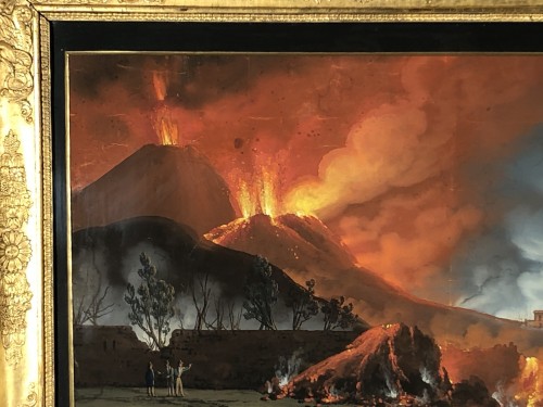Gouache napolitaine, L’éruption du Vésuve de 1834 - Franck Baptiste Provence