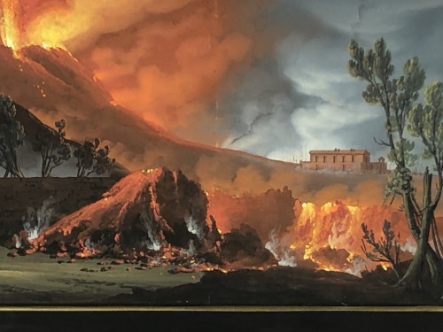Louis-Philippe - Gouache napolitaine, L’éruption du Vésuve de 1834