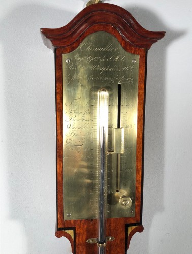 Paire de Thermomètre / Baromètre en acajou ronceux, époque Empire - Franck Baptiste Provence