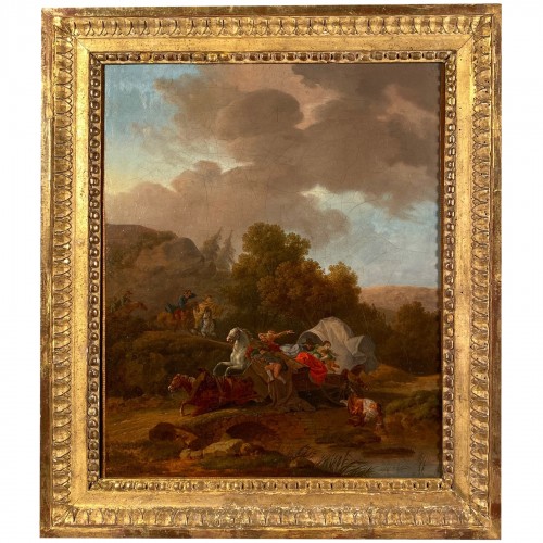 L’accident de chariot, école française 1794