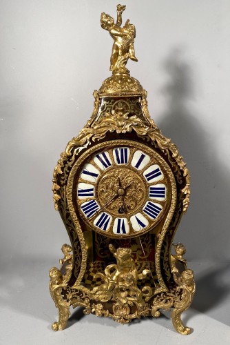 Cartel d’alcôve Boulle à trois cloches, Paris époque Louis XV - Horlogerie Style Louis XV