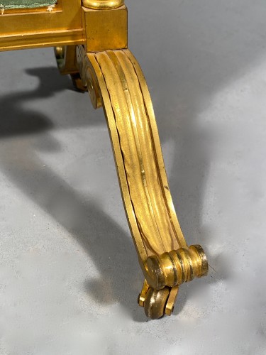 XIXe siècle - Ecran de cheminée en bronze doré, Paris époque Empire