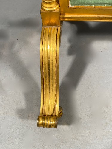 Antiquités - Ecran de cheminée en bronze doré, Paris époque Empire