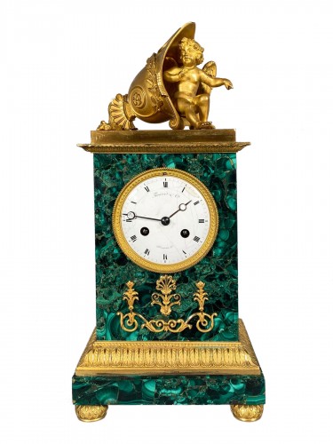 Pendule en malachite symbolisant le Roi de Rome, Thomire à Paris vers 1815