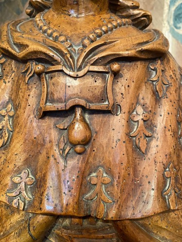 Buste reliquaire Anne de Bretagne, 17e siècle - Art sacré, objets religieux Style Louis XIV
