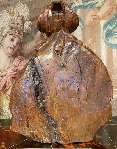 Art sacré, objets religieux  - Buste reliquaire Anne de Bretagne, 17e siècle