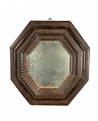 Miroir octogonal à double profils inversés, époque Louis XIII