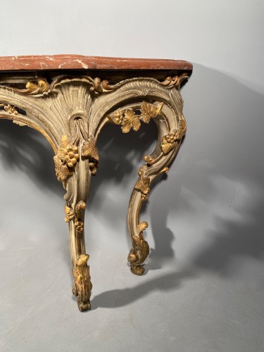 Furniture  - Console table in gilded wood, Provence Louis XV circa 1760