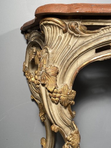 Antiquités - Console table in gilded wood, Provence Louis XV circa 1760