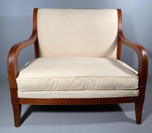 Pair of mahogany sofas by Jacob Desmalter, Paris Empire period - 