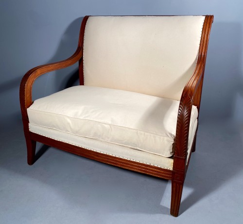 Antiquités - Pair of mahogany sofas by Jacob Desmalter, Paris Empire period