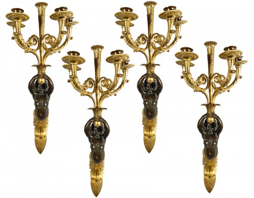Series of four wall lights for children, Thomire circa 1810