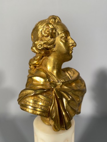 Sculpture Sculpture en Bronze - Buste miniature de Louis XV en bronze vers 1745-1750