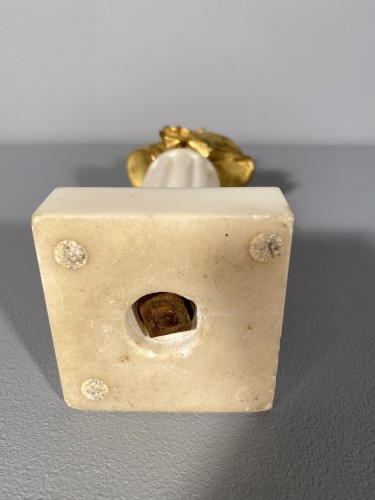 Antiquités - Buste miniature de Louis XV en bronze vers 1745-1750