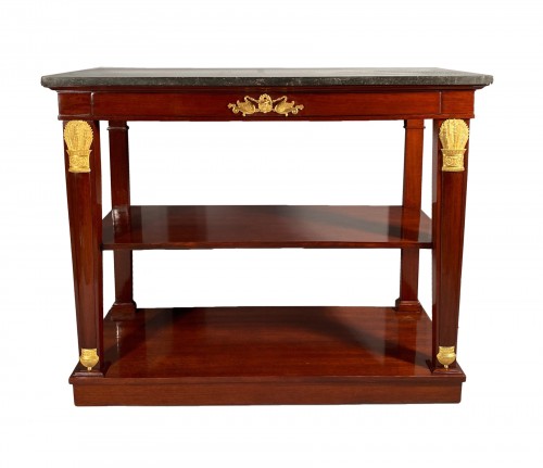 Console en placage d'acajou aux carquois, Paris ép empire