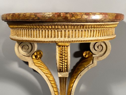 French fine Louis XVI tripod console, stamped G. Jacob - Furniture Style Louis XVI