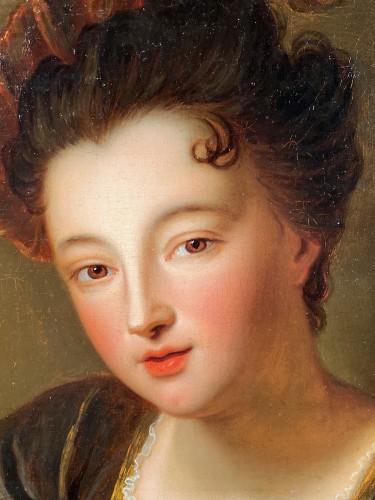 Jeune fille cachetant une lettre- Jean Baptiste Santerre 1707 - Tableaux et dessins Style Louis XIV