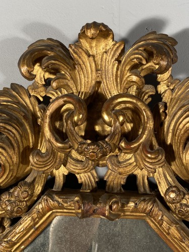18th century - Pair of gilt wood mirrors, Aix en Provence circa 1700