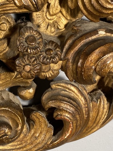 Antiquités - Pair of gilt wood mirrors, Aix en Provence circa 1700