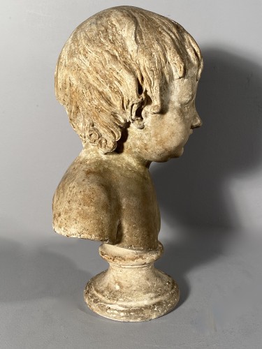 Plaster bust of a young boy , Workshop of Houdon circa 1790 - Louis XVI