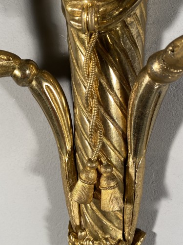 18th french pair of sconces with horns of abundance - 