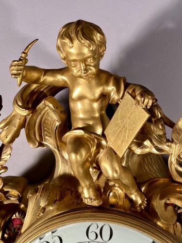 French Fine 18th ormolu cartel circa 1770 - Horology Style Louis XV
