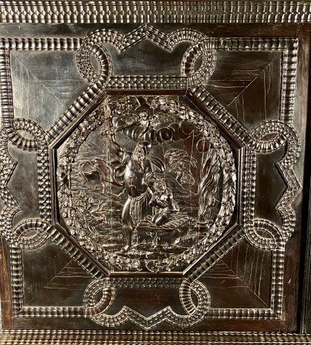 XVIIe siècle - Cabinet en ébène aux scènes de la genèse, Paris vers 1640