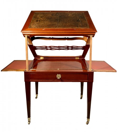 Mahogany architect table by P.Pioniez Paris circa 1780